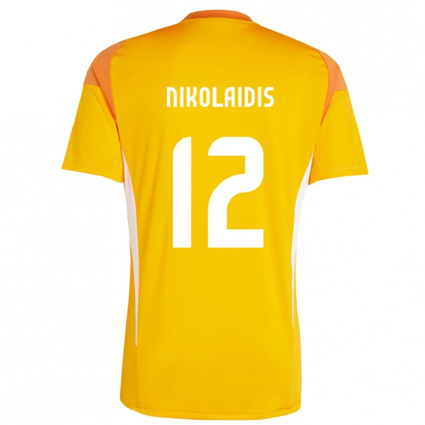 Danxen Kinderen Georgios Nikolaidis #12 Oranje Wit Keepersshirt 2025/26 T-Shirt België