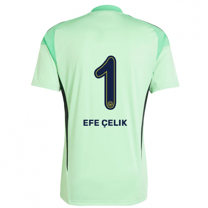 Danxen Kinderen Mehmet Efe Çelik #1 Licht Groen Zwart Keepersshirt 2025/26 T-Shirt België