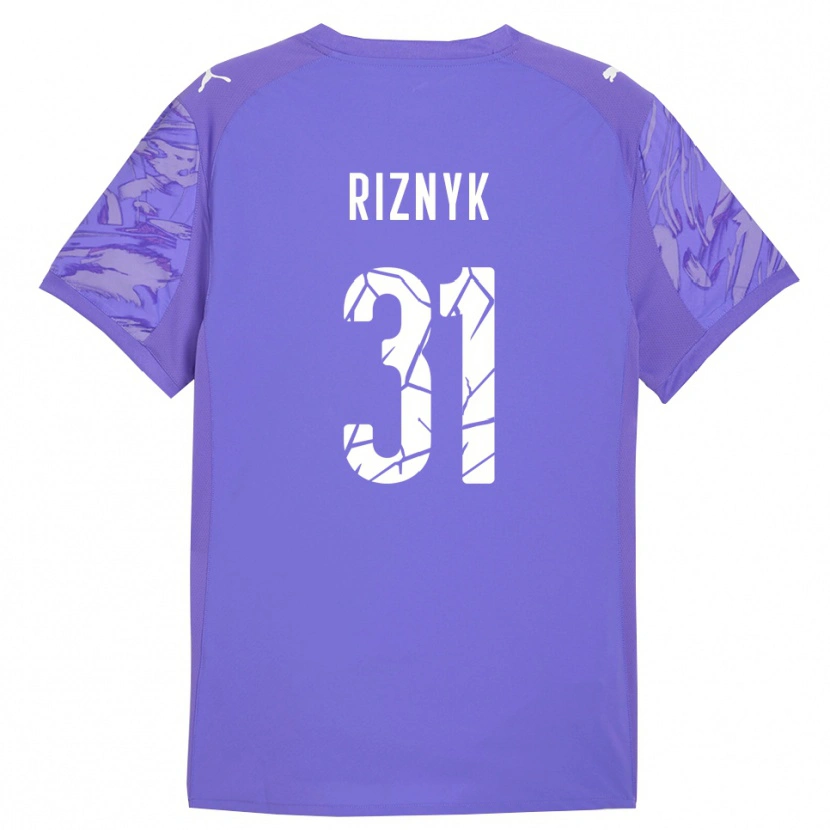 Danxen Kinderen Dmytro Riznyk #31 Lila Paars Keepersshirt 2025/26 T-Shirt België