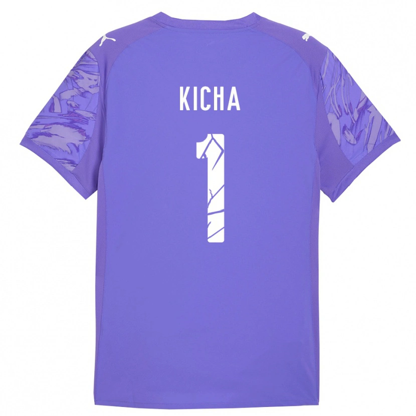 Danxen Kinderen Tymofiy Kicha #1 Lila Paars Keepersshirt 2025/26 T-Shirt België