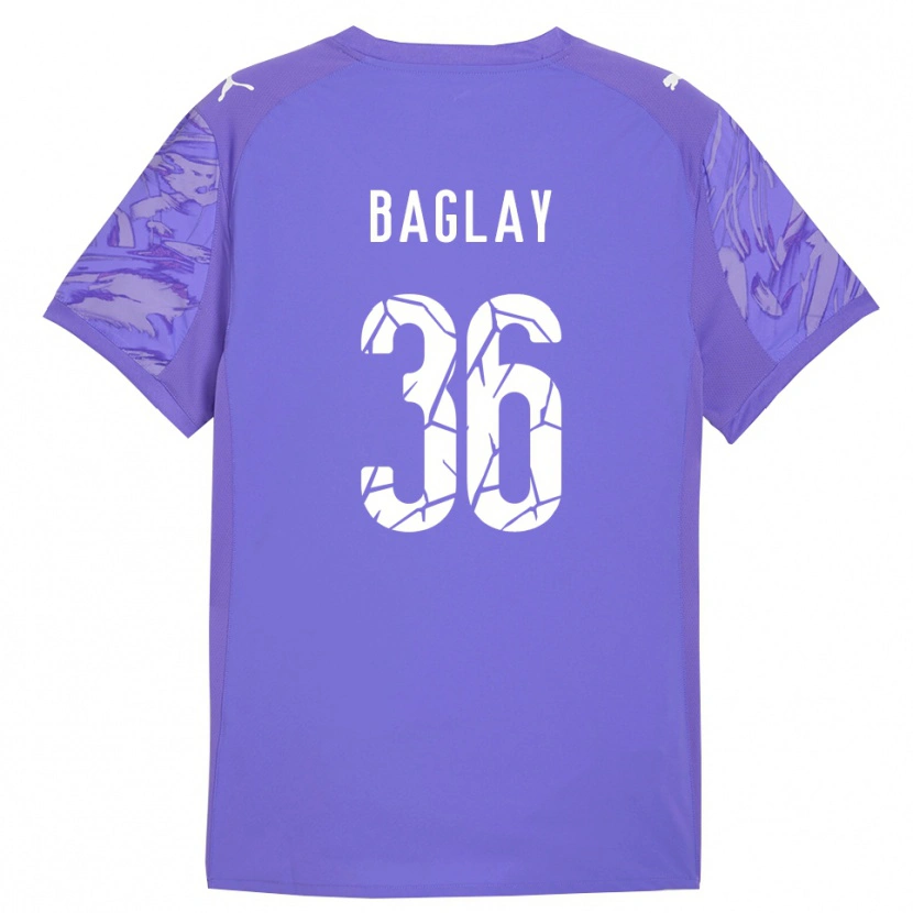 Danxen Kinderen Rostyslav Baglay #36 Lila Paars Keepersshirt 2025/26 T-Shirt België