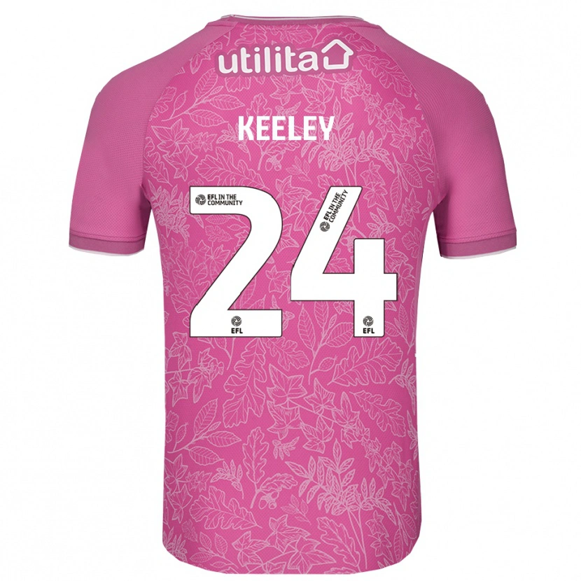 Danxen Kinderen Josh Keeley #24 Roze Zwart Keepersshirt 2025/26 T-Shirt België