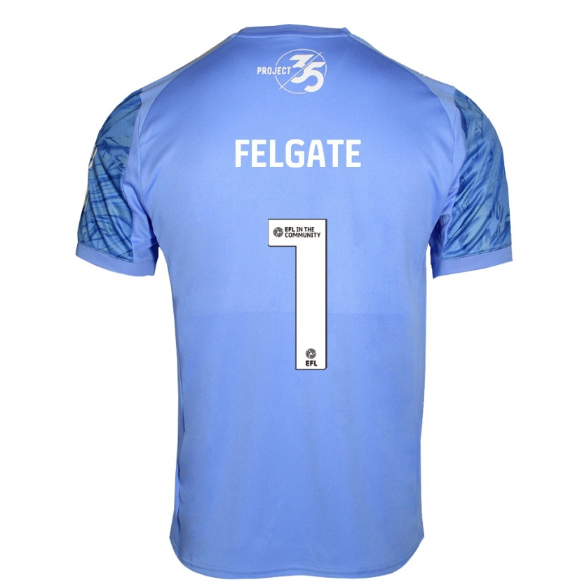 Danxen Kinderen Lily Felgate #1 Koningsblauw Keepersshirt 2025/26 T-Shirt België