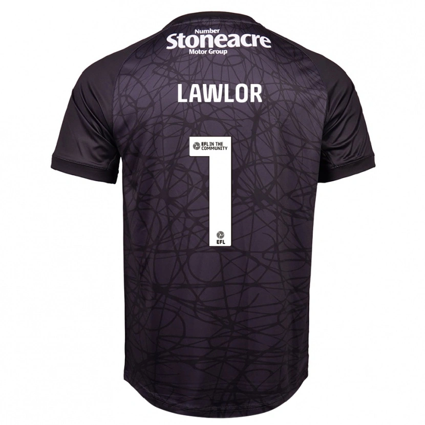 Danxen Kinderen Ian Lawlor #1 Zwart Wit Keepersshirt 2025/26 T-Shirt België