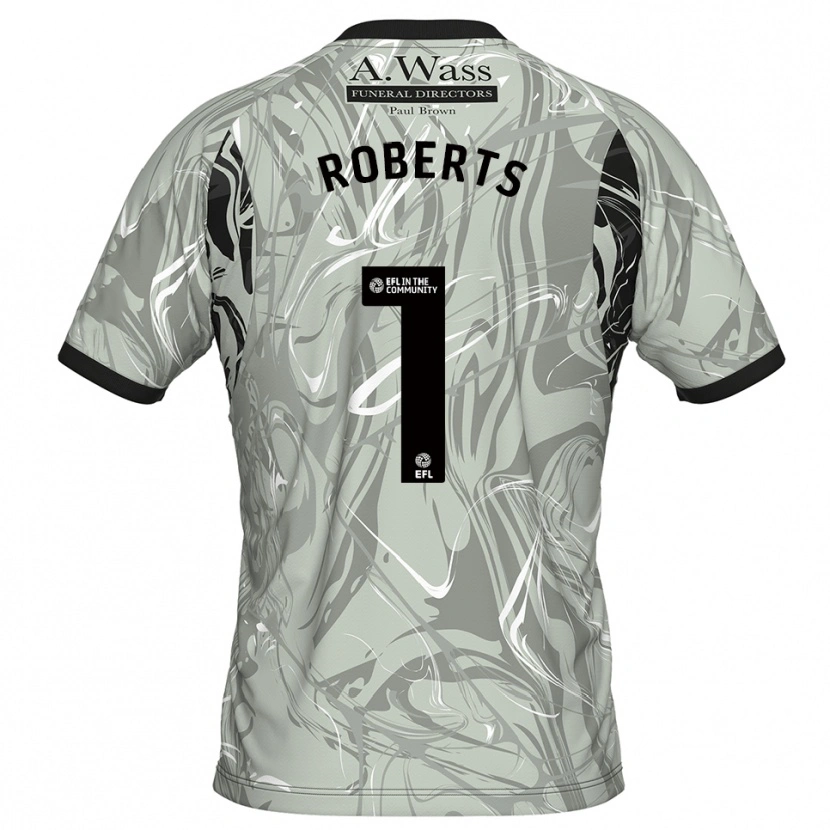 Danxen Kinderen Liam Roberts #1 Lichtgrijs Zwart Keepersshirt 2025/26 T-Shirt België