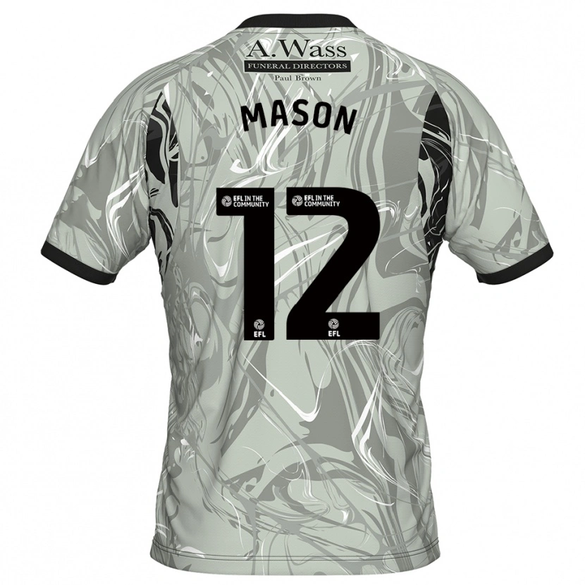 Danxen Kinderen Owen Mason #12 Lichtgrijs Zwart Keepersshirt 2025/26 T-Shirt België