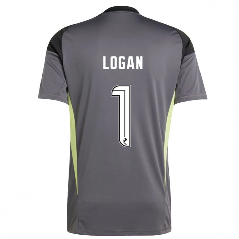 Danxen Kinderen Chloe Logan #1 Grijs Wit Keepersshirt 2025/26 T-Shirt België