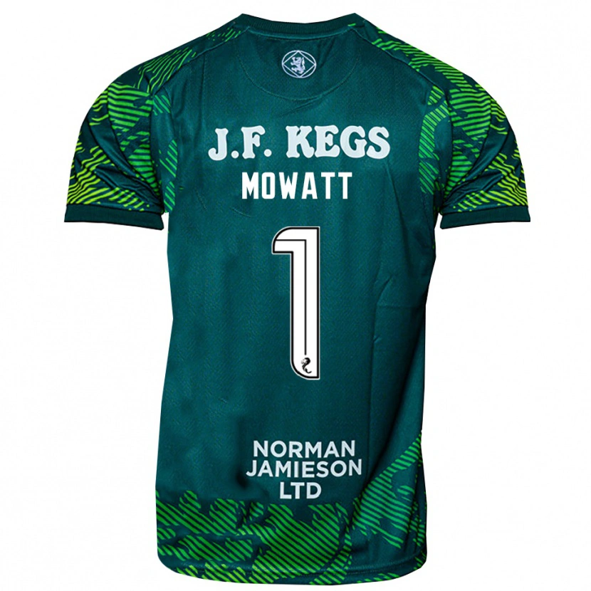 Danxen Kinderen Beth Mowatt #1 Groen Wit Keepersshirt 2025/26 T-Shirt België