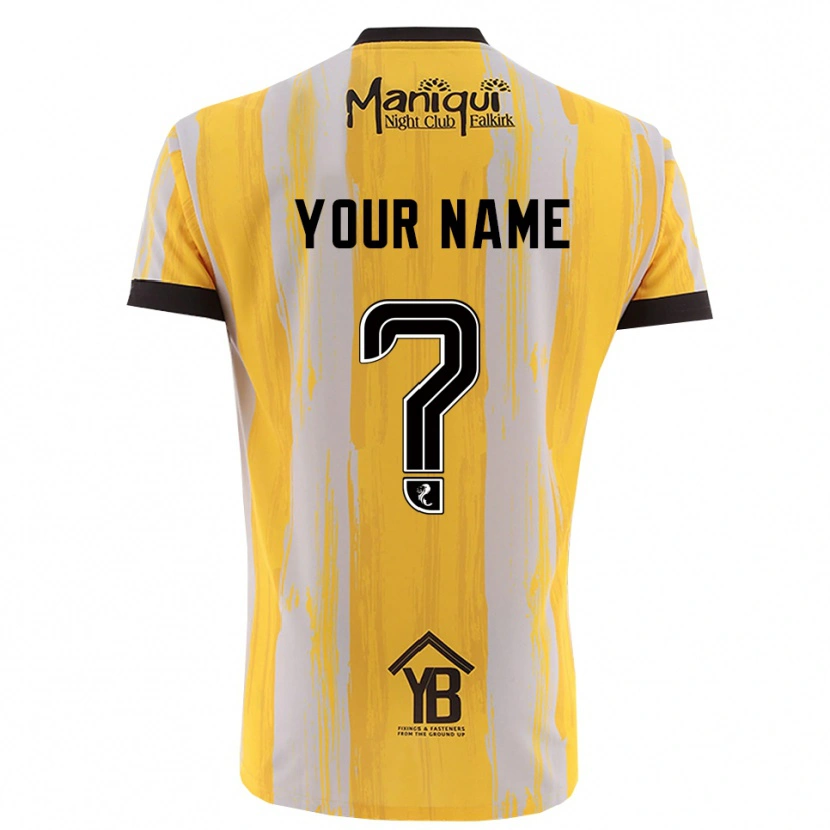 Danxen Kinderen Falkirk FC Geel Zwart Keepersshirt 2025/26 T-Shirt België