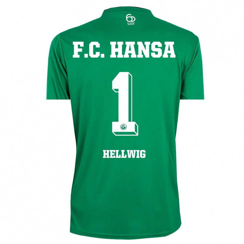 Danxen Kinderen Merle Hellwig #1 Donkergroen Wit Keepersshirt 2025/26 T-Shirt België