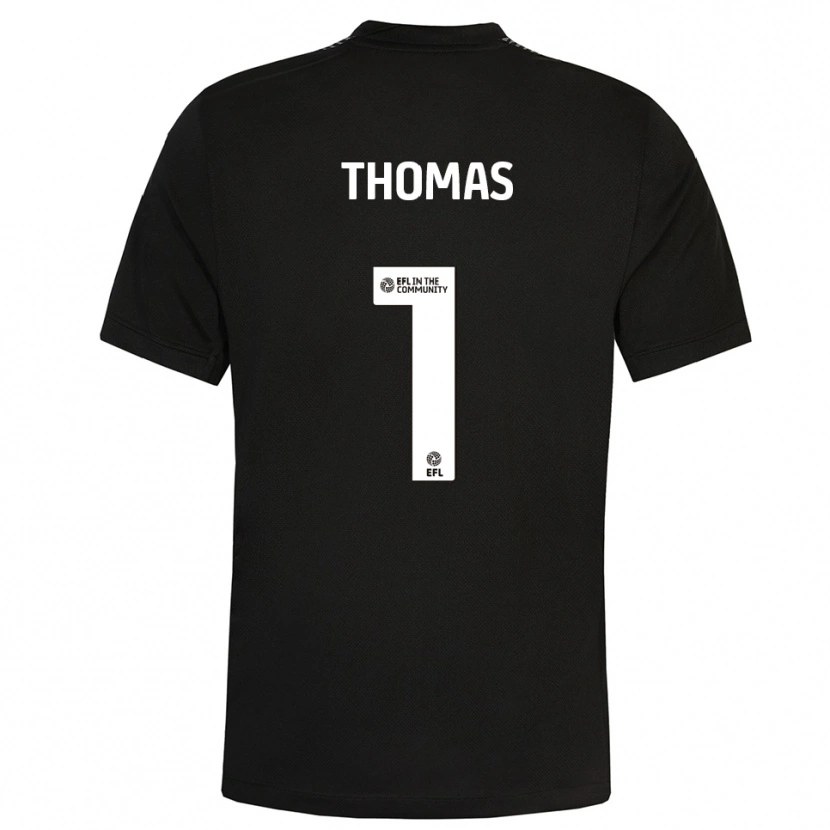 Danxen Kinderen Lucy Thomas #1 Zwart Wit Keepersshirt 2025/26 T-Shirt België