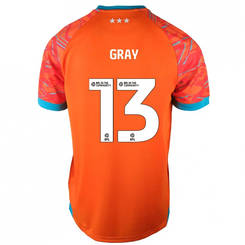 Danxen Kinderen Henry Gray #13 Oranje Wit Keepersshirt 2025/26 T-Shirt België