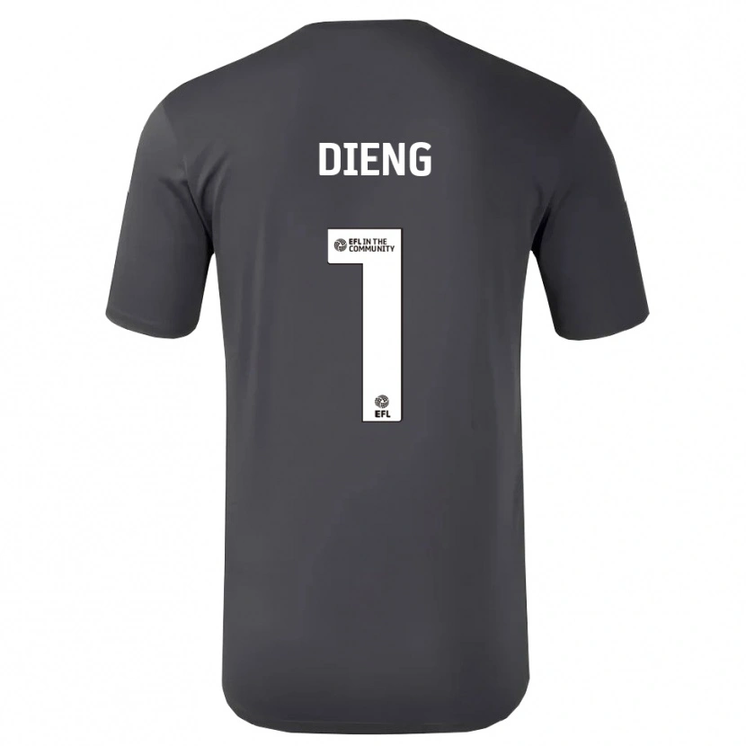 Danxen Kinderen Seny Dieng #1 Zwart Wit Keepersshirt 2025/26 T-Shirt België