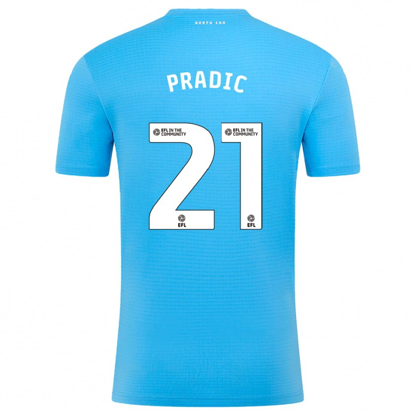 Danxen Kinderen James Pradic #21 Blauw Wit Keepersshirt 2025/26 T-Shirt België