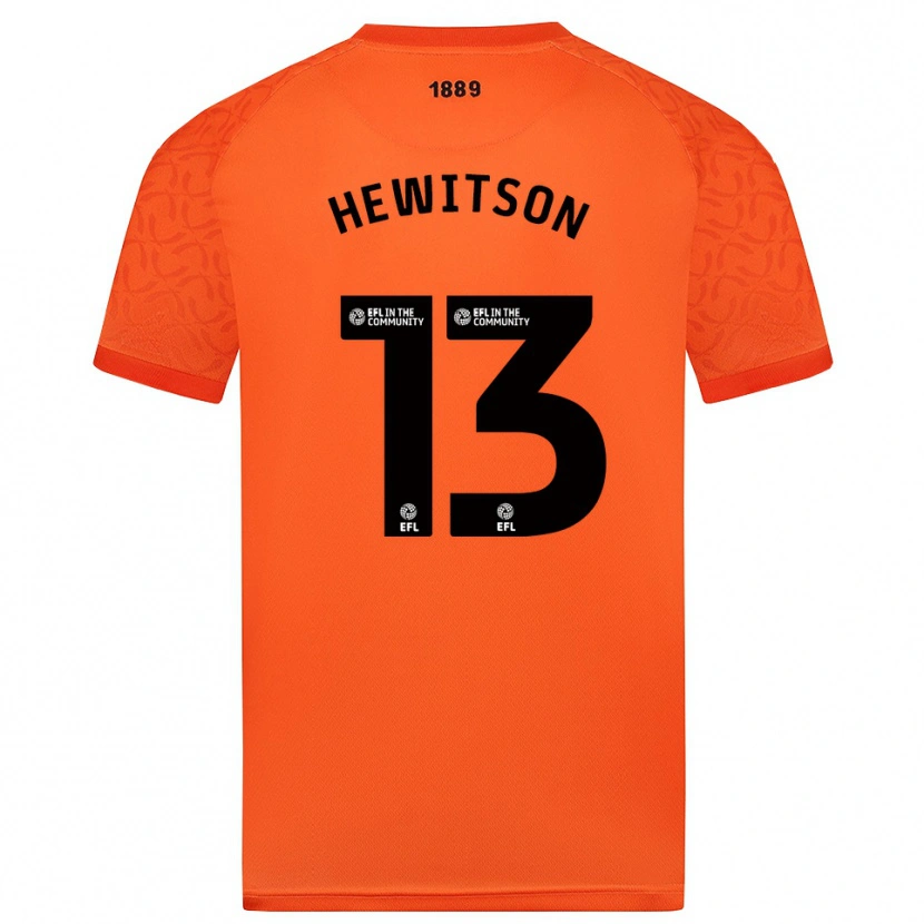 Danxen Kinderen Coby Hewitson #13 Oranje Zwart Keepersshirt 2025/26 T-Shirt België