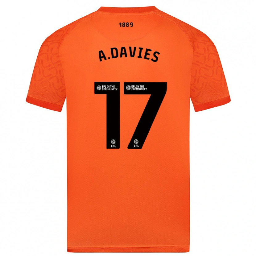 Danxen Kinderen Adam Davies #17 Oranje Zwart Keepersshirt 2025/26 T-Shirt België