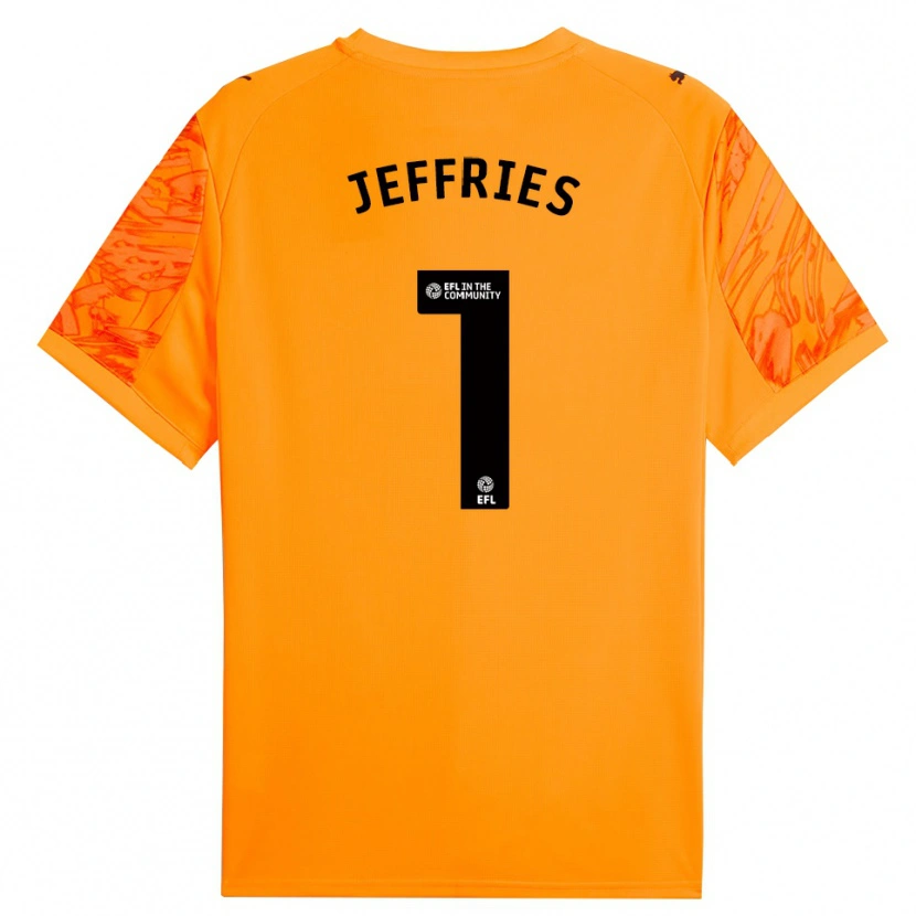 Danxen Kinderen Josh Jeffries #1 Oranje Zwart Keepersshirt 2025/26 T-Shirt België