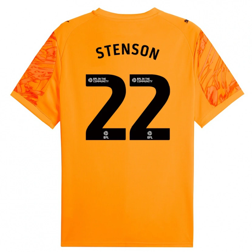 Danxen Kinderen Fran Stenson #22 Oranje Zwart Keepersshirt 2025/26 T-Shirt België