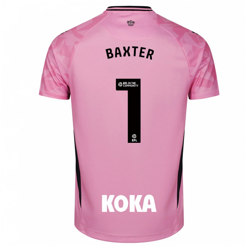 Danxen Kinderen Nathan Baxter #1 Licht Roze Zwart Keepersshirt 2025/26 T-Shirt België