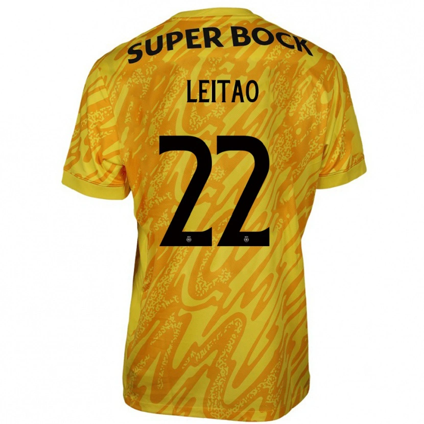 Danxen Kinderen Tiago Leitão #22 Geel Oranje Keepersshirt 2025/26 T-Shirt België