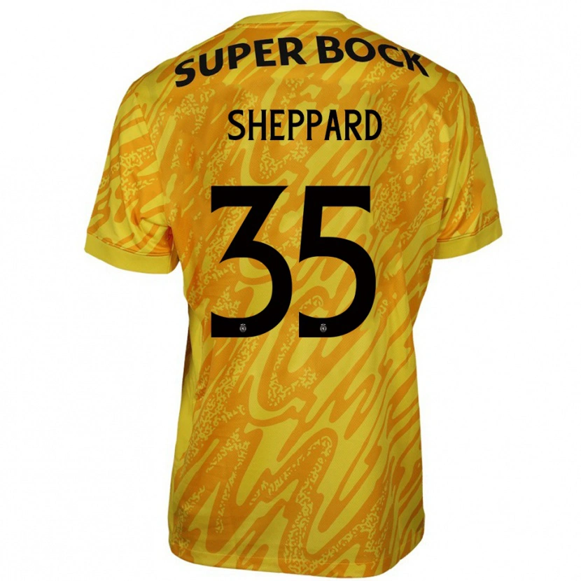 Danxen Kinderen Catriona Sheppard #35 Geel Oranje Keepersshirt 2025/26 T-Shirt België