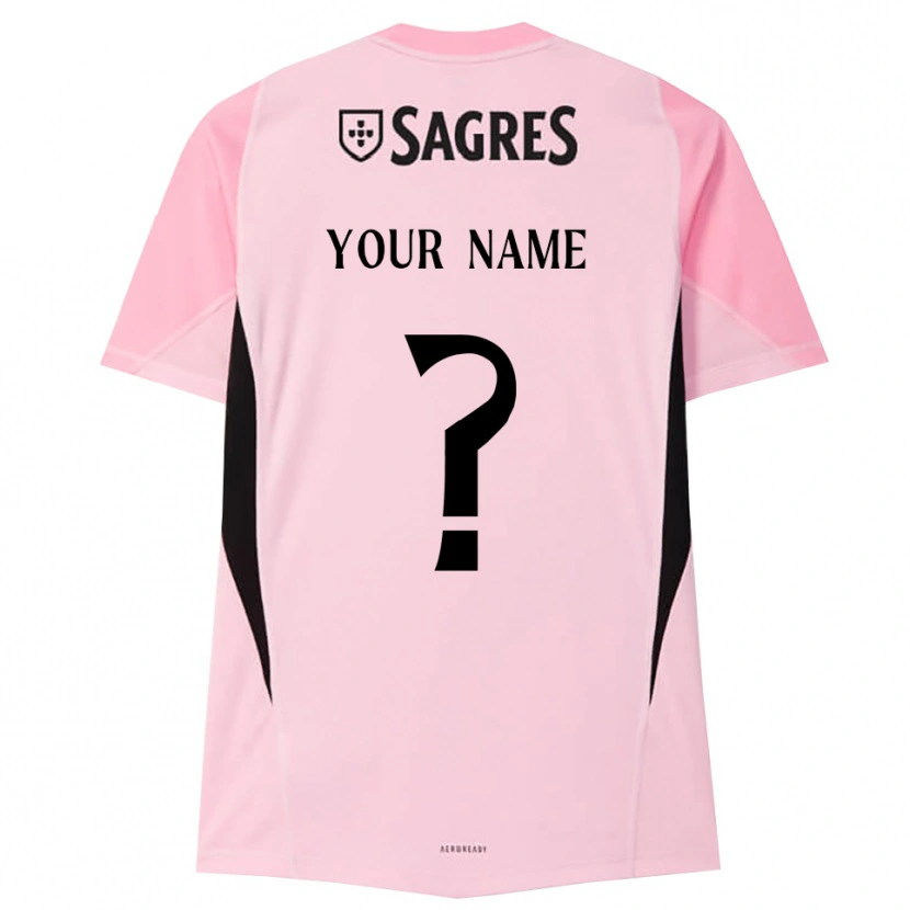 Danxen Kinderen SL Benfica Roze Zwart Keepersshirt 2025/26 T-Shirt België