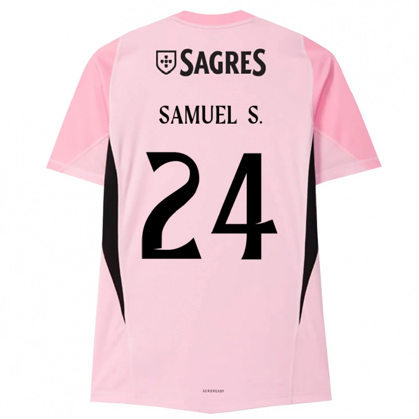 Danxen Kinderen Samuel Soares #24 Roze Zwart Keepersshirt 2025/26 T-Shirt België