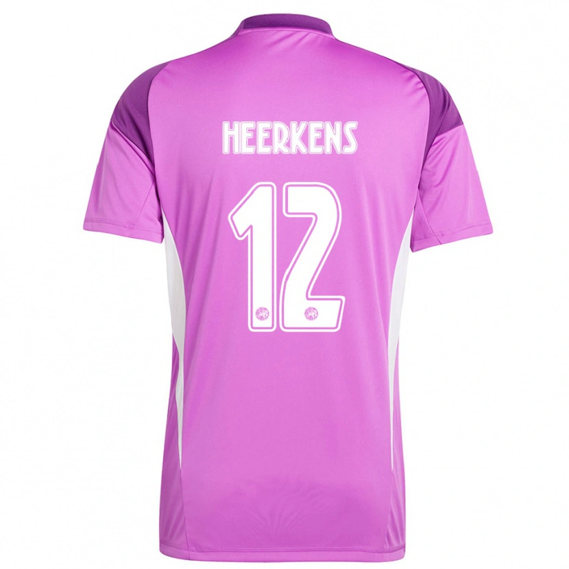 Danxen Kinderen Joeri Heerkens #12 Lichtpaars Wit Keepersshirt 2025/26 T-Shirt België
