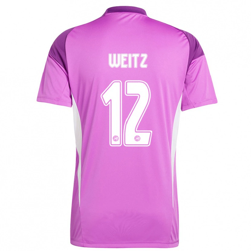 Danxen Kinderen Axel Weitz #12 Lichtpaars Wit Keepersshirt 2025/26 T-Shirt België