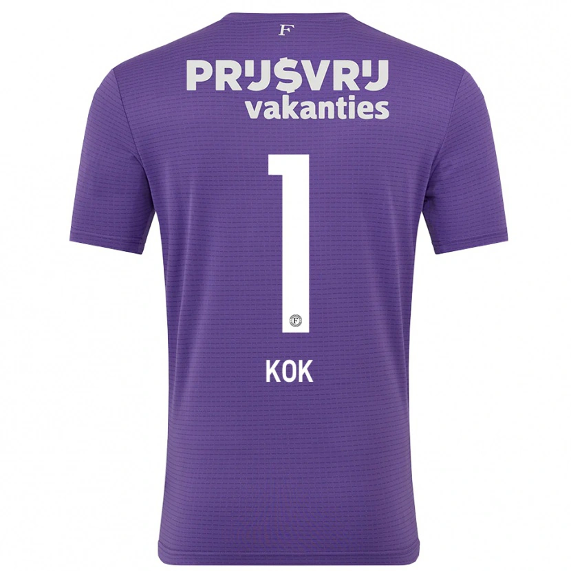 Danxen Kinderen Stefan Kok #1 Paars Wit Keepersshirt 2025/26 T-Shirt België