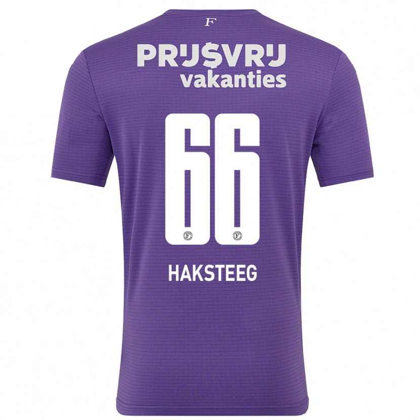 Danxen Kinderen Tim Haksteeg #66 Paars Wit Keepersshirt 2025/26 T-Shirt België