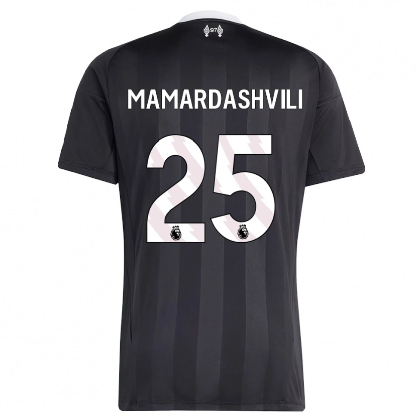 Danxen Kinderen Giorgi Mamardashvili #25 Zwart Wit Keepersshirt 2025/26 T-Shirt België