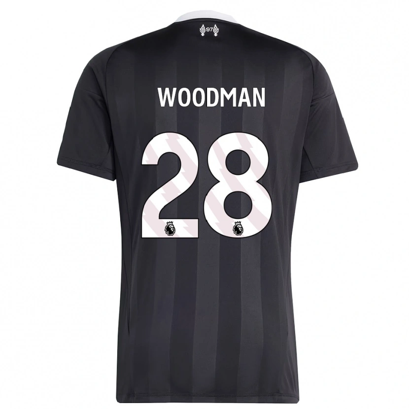 Danxen Kinderen Freddie Woodman #28 Zwart Wit Keepersshirt 2025/26 T-Shirt België