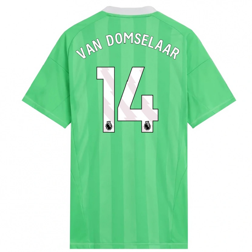 Danxen Kinderen Daphne Van Domselaar #14 Lichtgroen Wit Keepersshirt 2025/26 T-Shirt België