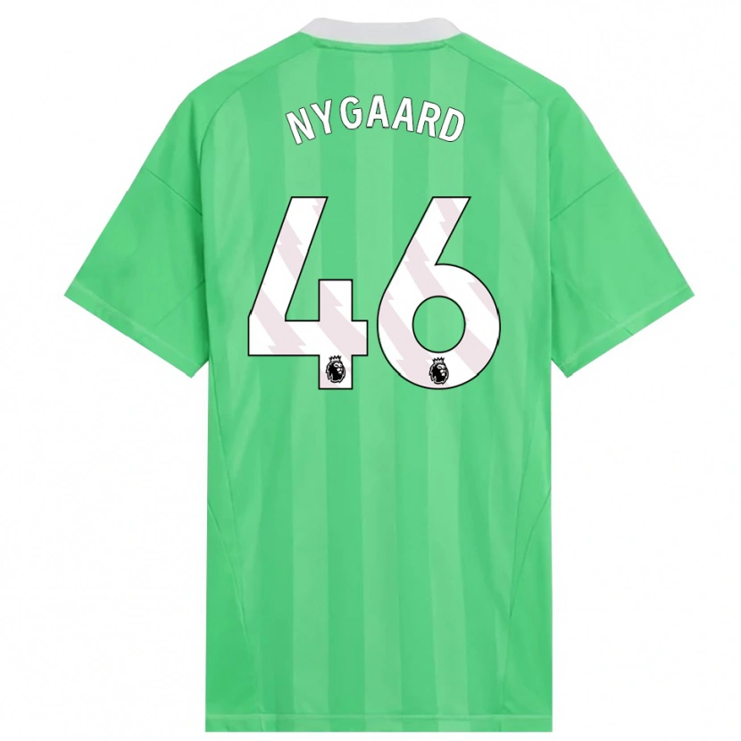 Danxen Kinderen Lucas Nygaard #46 Lichtgroen Wit Keepersshirt 2025/26 T-Shirt België