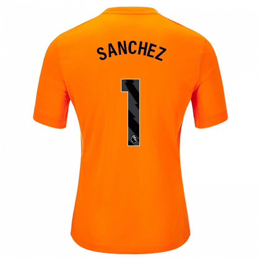 Danxen Kinderen Robert Sánchez #1 Oranje Zwart Keepersshirt 2025/26 T-Shirt België