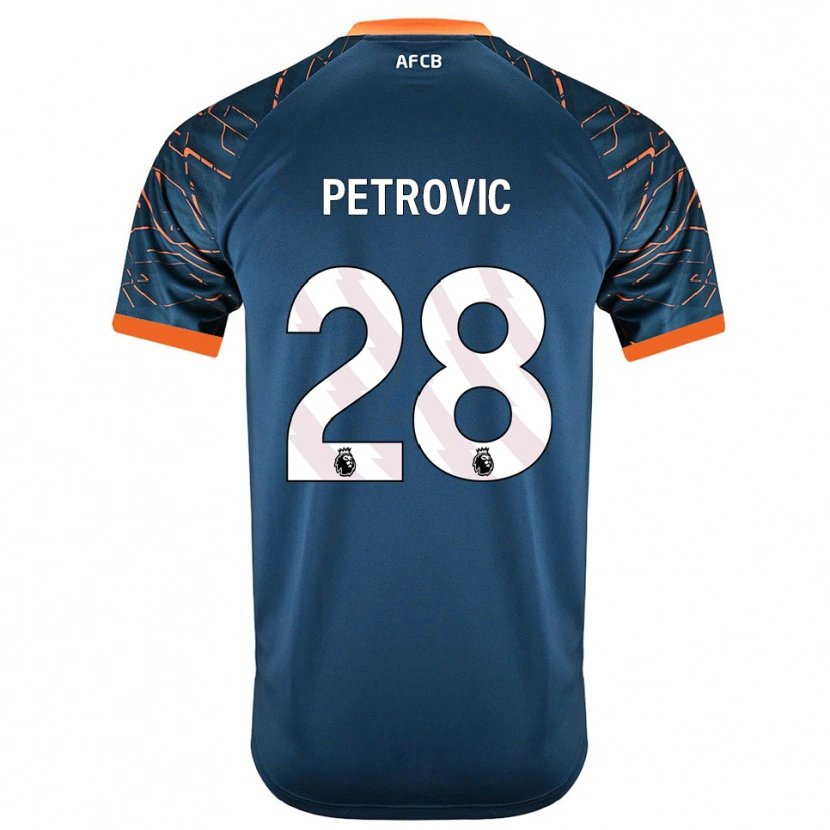 Danxen Kinderen Djordje Petrovic #28 Donker Leisteen Blauw Keepersshirt 2025/26 T-Shirt België