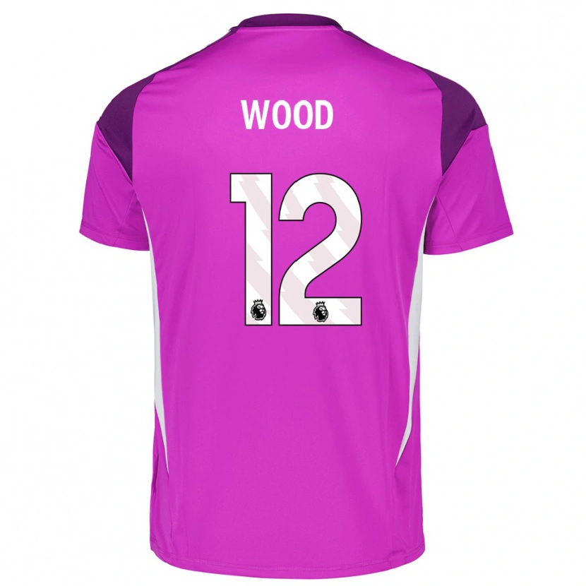 Danxen Kinderen Oliver Wood #12 Paars Wit Keepersshirt 2025/26 T-Shirt België