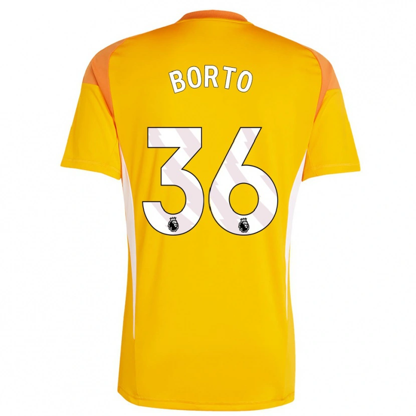 Danxen Kinderen Alex Borto #36 Oranje Wit Keepersshirt 2025/26 T-Shirt België