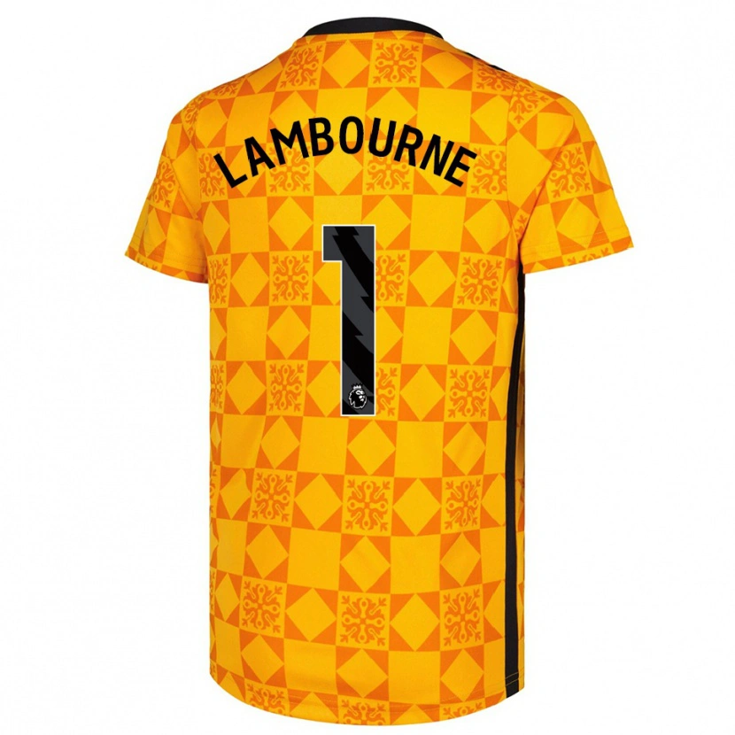 Danxen Kinderen Demi Lambourne #1 Geel Zwart Keepersshirt 2025/26 T-Shirt België