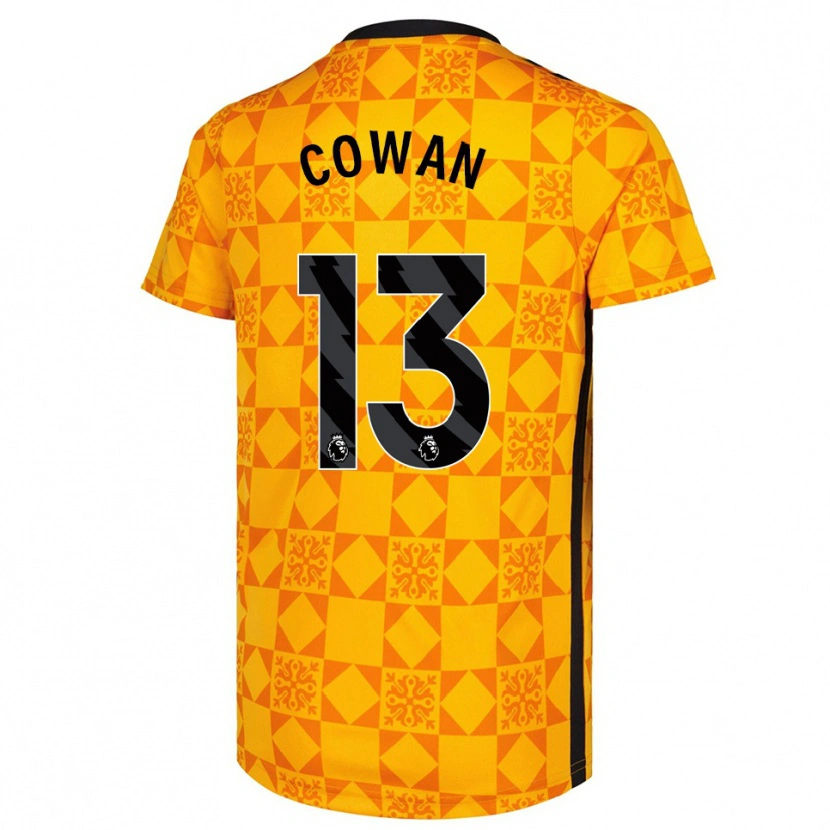 Danxen Kinderen Joe Cowan #13 Geel Zwart Keepersshirt 2025/26 T-Shirt België
