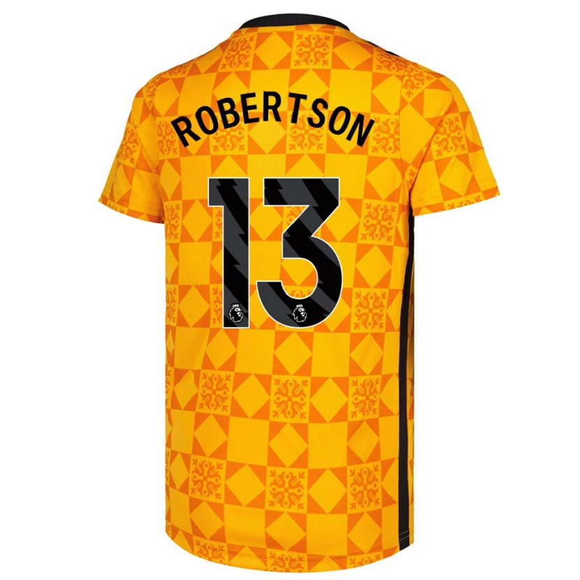 Danxen Kinderen Finley Robertson #13 Geel Zwart Keepersshirt 2025/26 T-Shirt België