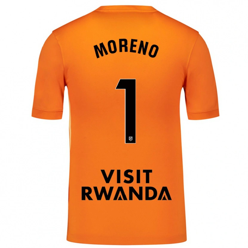 Danxen Kinderen Álvaro Moreno #1 Oranje Zwart Keepersshirt 2025/26 T-Shirt België