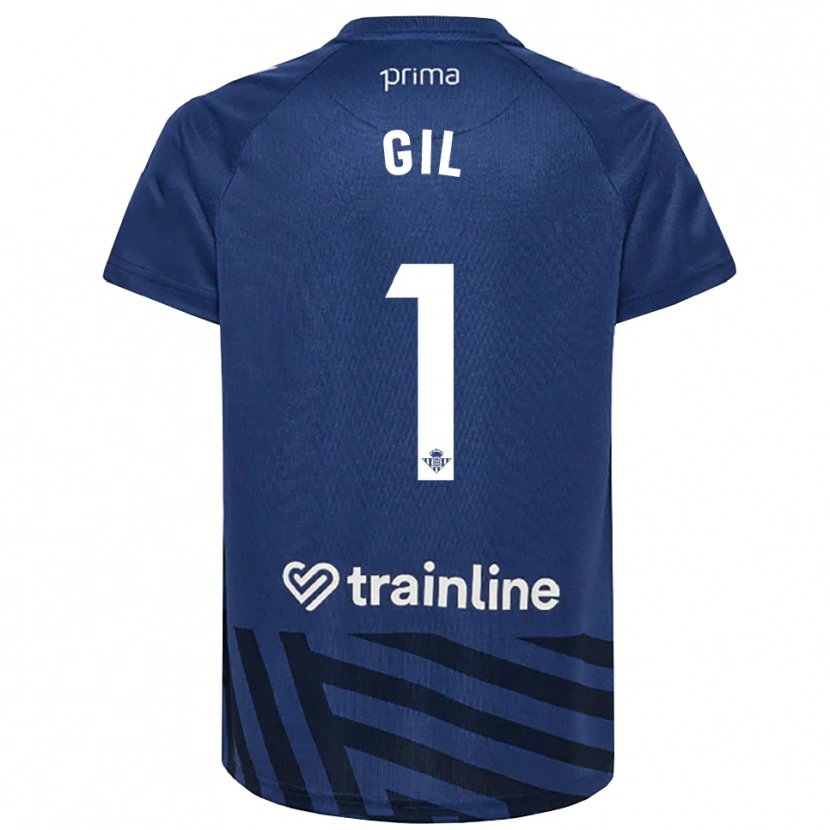 Danxen Kinderen Noelia Gil #1 Koninklijk Blauw Wit Keepersshirt 2025/26 T-Shirt België