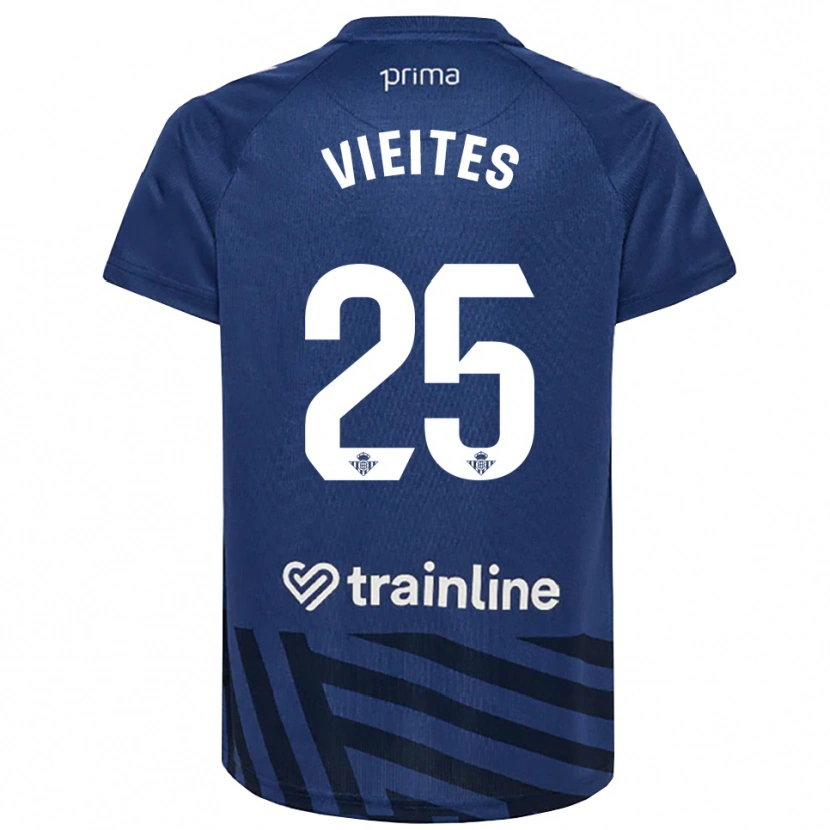 Danxen Kinderen Fran Vieites #25 Koninklijk Blauw Wit Keepersshirt 2025/26 T-Shirt België
