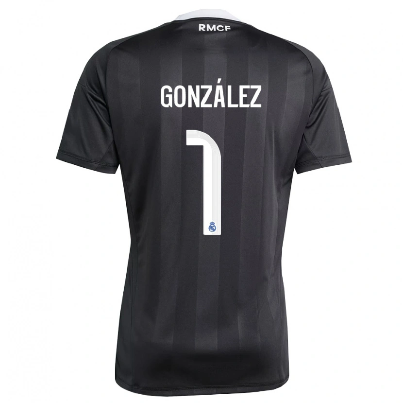 Danxen Kinderen Álvaro González #1 Zwart Wit Keepersshirt 2025/26 T-Shirt België