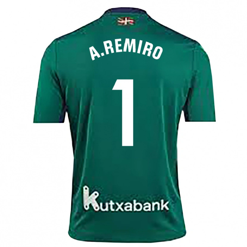 Danxen Kinderen Álex Remiro #1 Marineblauw Groen Keepersshirt 2025/26 T-Shirt België