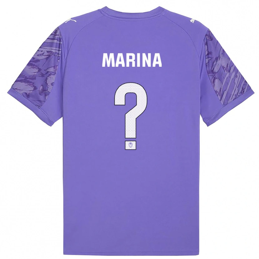 Danxen Kinderen Marina Llacer Muñoz #0 Lila Wit Keepersshirt 2025/26 T-Shirt België