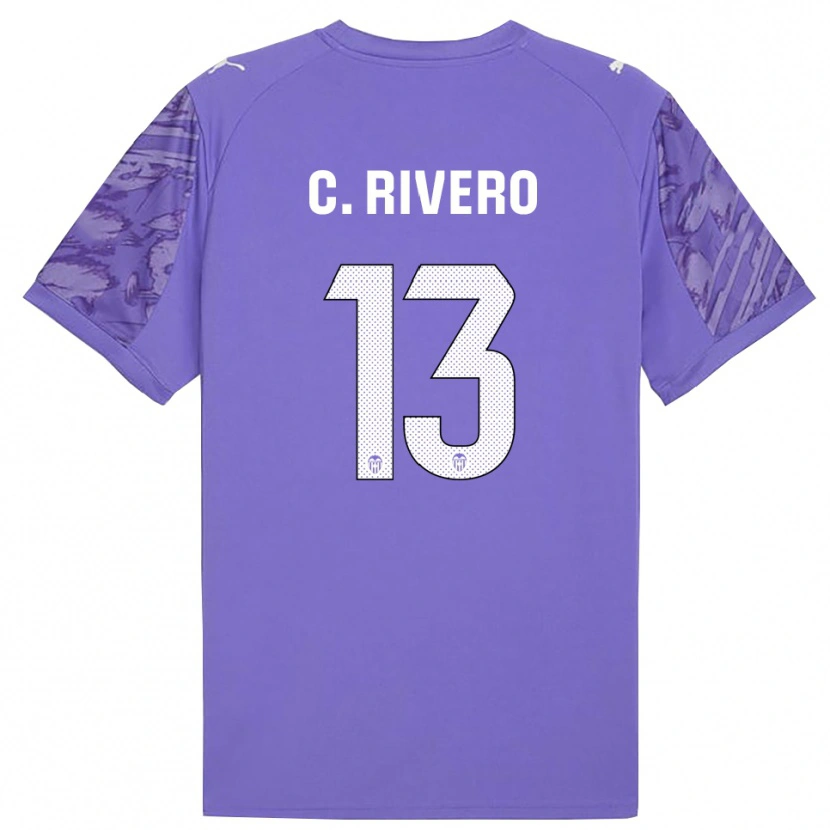Danxen Kinderen Cristian Rivero #13 Lila Wit Keepersshirt 2025/26 T-Shirt België