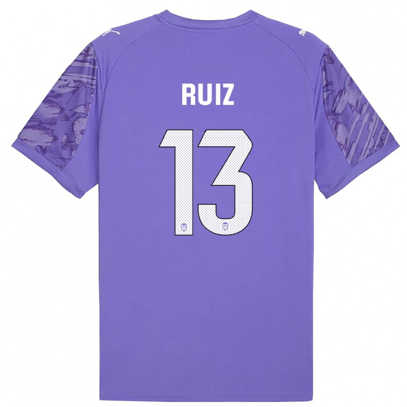 Danxen Kinderen Nil Ruiz #13 Lila Wit Keepersshirt 2025/26 T-Shirt België
